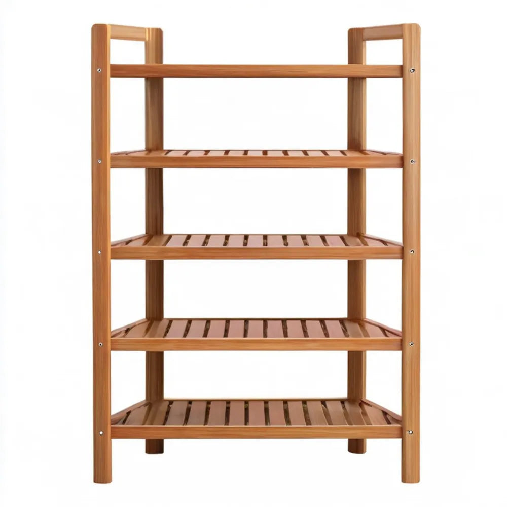 Bambusowy regał na buty z 4 półkami, 70 × 30 × 100 cm, naturalny brąz