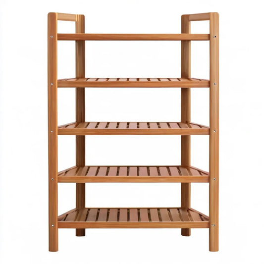 Bambusowy regał na buty z 4 półkami, 70 × 30 × 100 cm, naturalny brąz